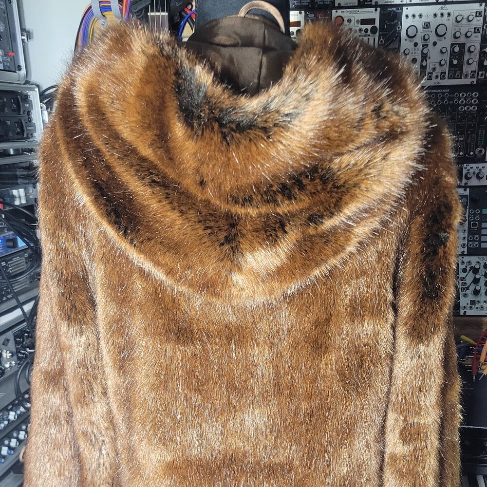 Vintage Brown Faux Fur Coat